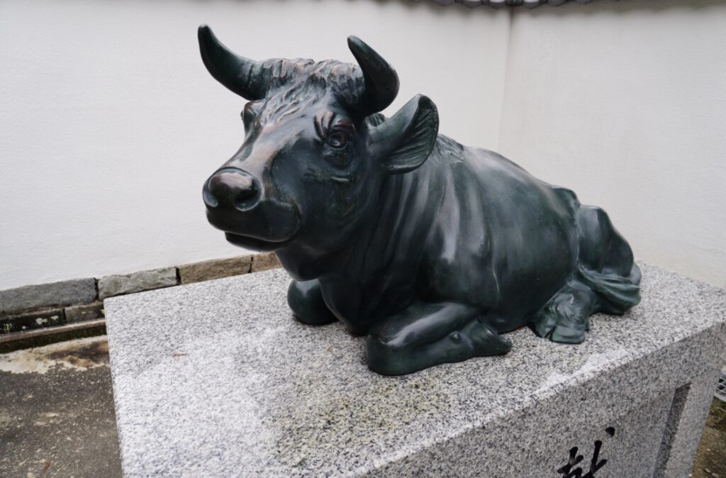長岡天満宮 菅原道真公 牛乗之御像 銅製 のったり 取り扱い